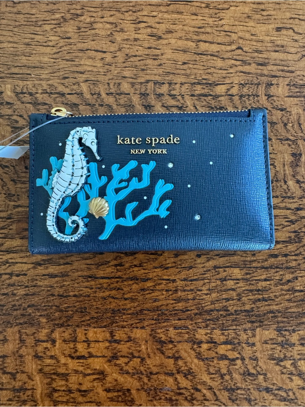 NWOT Kate Spade “What the Shell” Embellished Bifold Wallet - Picture 2 of 8